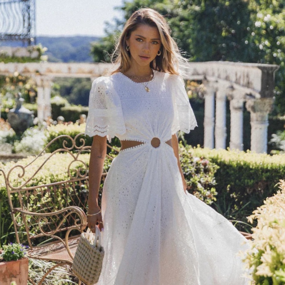 Petal and Pup Merletto Cut Out Maxi Dress